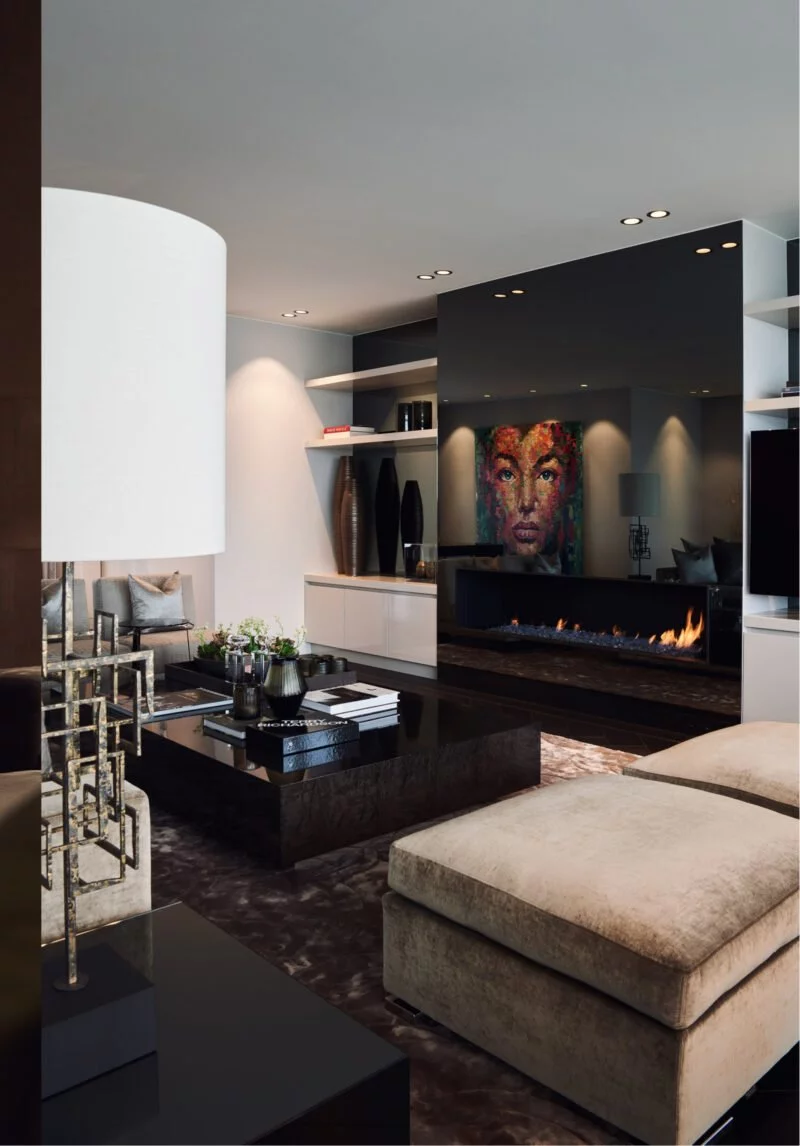 interior design dark living room
